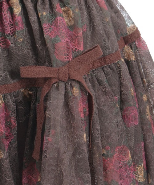 axes femme（アクシーズファム）の「ブーケレースバルーンミニスカート（スカート・レディース・ブラウン/クリーム・FREE）」の15枚目の写真