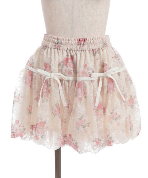 axes femme（アクシーズファム）の「ブーケレースバルーンミニスカート（スカート・レディース・ブラウン/クリーム・FREE）」の17枚目の写真