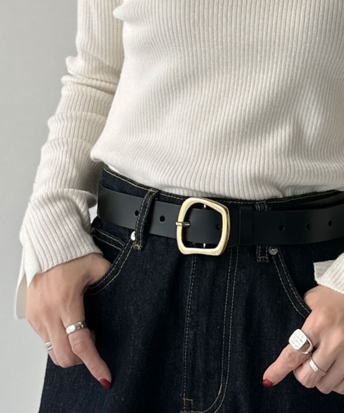 セール】コーデにひとさじ、高級感。牛床革アソートバックル