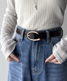 classicalelf（クラシカルエルフ）の「コーデにひとさじ、高級感。牛床革アソートバックルレザーベルト（ベルト）」