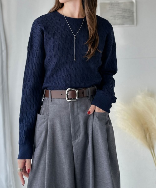 classicalelf（クラシカルエルフ）の「コーデにひとさじ、高級感。牛床革アソートバックルレザーベルト（ベルト・レディース・ブラック系2/ブラック系1/ダークブラウン系2/ダークブラウン系1/ブラック系3/ブラック系4・ONE SIZE）」の16枚目の写真