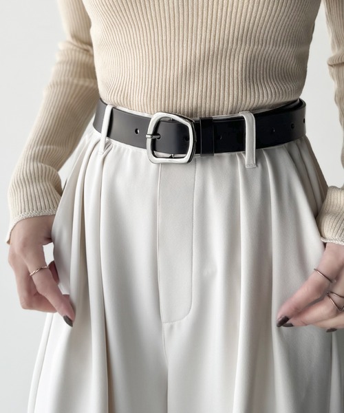 セール】コーデにひとさじ、高級感。牛床革アソートバックルレザー