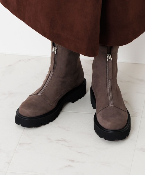 HIMIKO（ヒミコ）の「【HIMIKO】【撥水】フロントジップブーツ/651409（ブーツ・レディース・ブラウン/ブラック/グレー・21.5cm/23.0cm/25.5cm/22.0cm/22.5cm/23.5cm/24.0cm/24.5cm/25.0cm/26.0cm/26.5cm）」の11枚目の写真