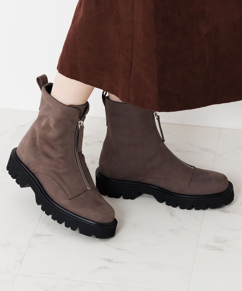 HIMIKO（ヒミコ）の「【HIMIKO】【撥水】フロントジップブーツ/651409（ブーツ・レディース・ブラウン/ブラック/グレー・21.5cm/23.0cm/25.5cm/22.0cm/22.5cm/23.5cm/24.0cm/24.5cm/25.0cm/26.0cm/26.5cm）」の13枚目の写真