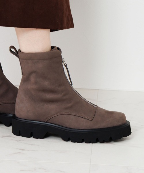 HIMIKO（ヒミコ）の「【HIMIKO】【撥水】フロントジップブーツ/651409（ブーツ・レディース・ブラウン/ブラック/グレー・21.5cm/23.0cm/25.5cm/22.0cm/22.5cm/23.5cm/24.0cm/24.5cm/25.0cm/26.0cm/26.5cm）」の14枚目の写真