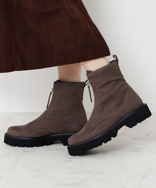 HIMIKO（ヒミコ）の「【HIMIKO】【撥水】フロントジップブーツ/651409（ブーツ・レディース・ブラウン/ブラック/グレー・21.5cm/23.0cm/25.5cm/22.0cm/22.5cm/23.5cm/24.0cm/24.5cm/25.0cm/26.0cm/26.5cm）」の12枚目の写真