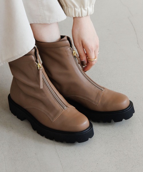 HIMIKO（ヒミコ）の「【HIMIKO】【撥水】フロントジップブーツ/651409（ブーツ・レディース・ブラウン/ブラック/グレー・21.5cm/23.0cm/25.5cm/22.0cm/22.5cm/23.5cm/24.0cm/24.5cm/25.0cm/26.0cm/26.5cm）」の20枚目の写真