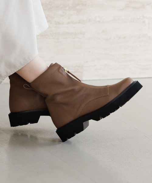 HIMIKO（ヒミコ）の「【HIMIKO】【撥水】フロントジップブーツ/651409（ブーツ・レディース・ブラウン/ブラック/グレー・21.5cm/23.0cm/25.5cm/22.0cm/22.5cm/23.5cm/24.0cm/24.5cm/25.0cm/26.0cm/26.5cm）」の21枚目の写真