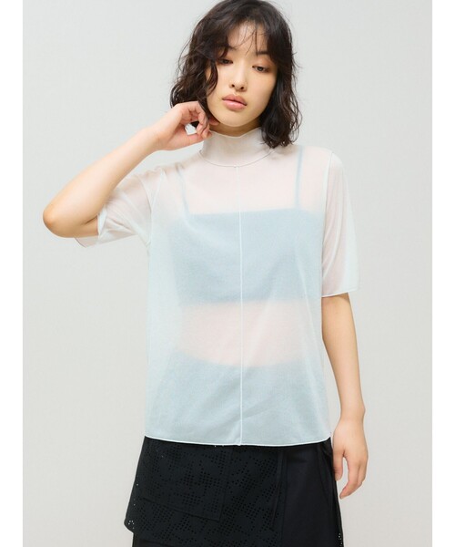 tシャツ MIDIUMISOLID for Ladies メローシアーハーフスリーブインナー レディース セール】MIDIUMISOLID for Ladies メローシアーハーフスリーブ