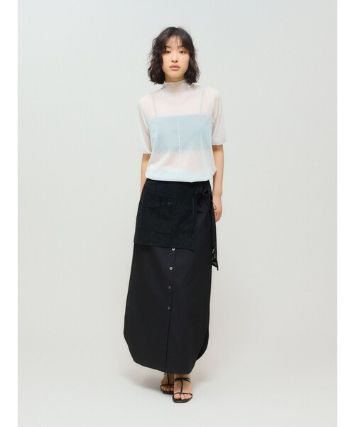 セール】MIDIUMISOLID for Ladies メローシアーハーフスリーブ