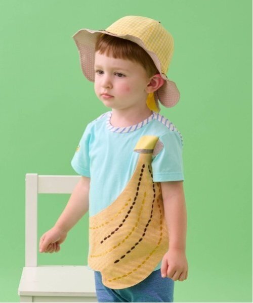 baby cheer（ベイビーチアー）の「日よけバナナハット（ハット・キッズ・イエロー・50-52cm/48-50cm/46-48cm/52-54cm）」の11枚目の写真