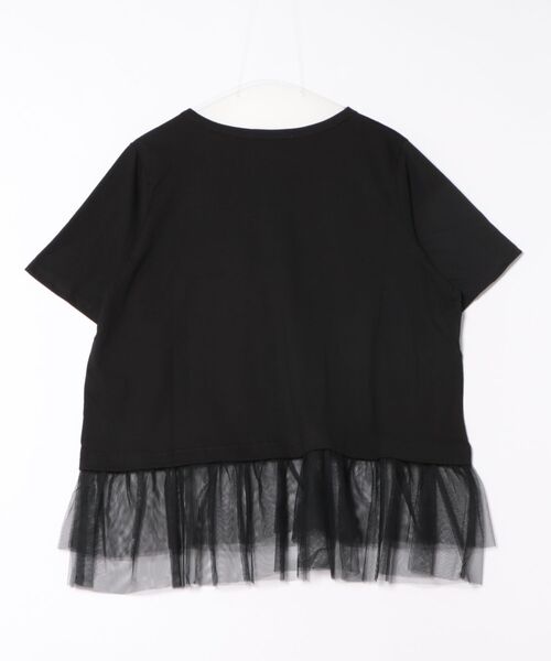 GOLDJAPAN(ゴールドジャパン)の「裾ティアードチュール切り替えTシャツ【大きいサイズ対応】(Tシャツ/カットソー・レディース・ブラック/グレー/グリーン・LL/3L/4L/5L)」の8枚目の写真