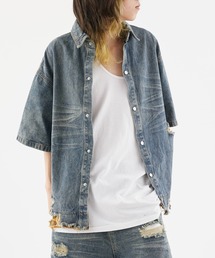 Damaged Camouflage Denim Jacket/ダメージ迷彩デニムジャケット 秋 秋服メンズ 2026年秋冬