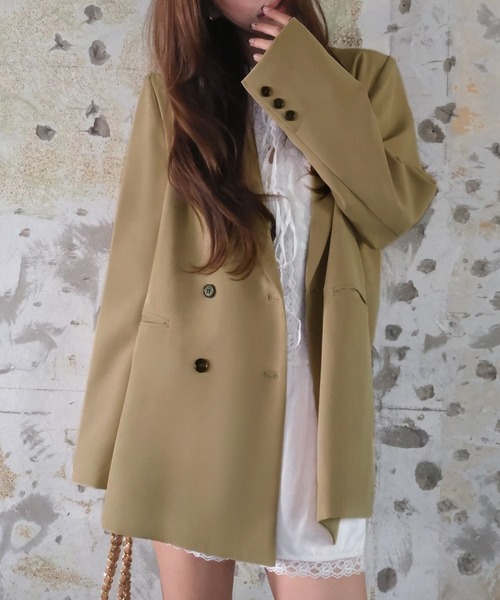 セール】【肩パット入り】バックデザインオーバーサイズ