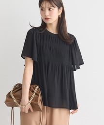 earth music&ecology | マジョリカプリーツ半袖ブラウス(シャツ/ブラウス)