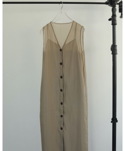 anuke(アンヌーク)の「anuke Stripe Layered Onepiece(ワンピース・レディース・ブラック/ベージュ・36/38)」の14枚目の写真