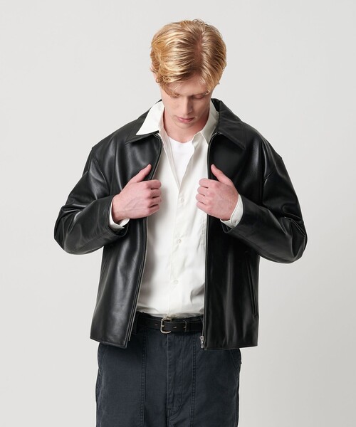 シープレザー ジップ ブルゾン（その他アウター）｜BEAUTY&YOUTH