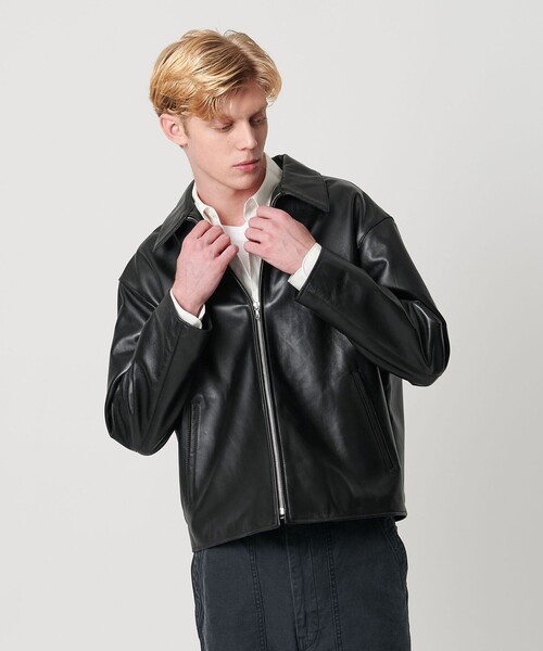 シープレザー ジップ ブルゾン（その他アウター）｜BEAUTY&YOUTH