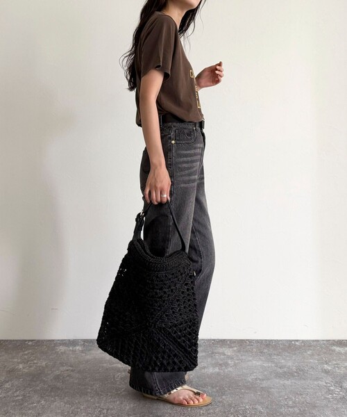 fredy emue（フレディエミュ）の「ヴィンテージライクピグメントTシャツ（Tシャツ/カットソー・レディース・オフホワイト/ライトブルー/ブラウン/レッド・38）」の6枚目の写真