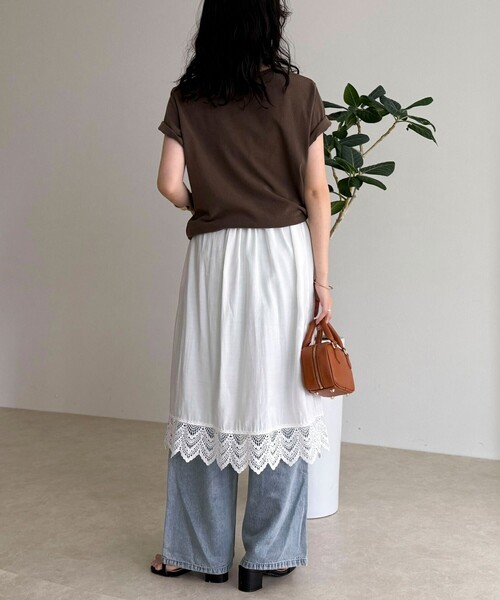 fredy emue（フレディエミュ）の「ヴィンテージライクピグメントTシャツ（Tシャツ/カットソー・レディース・オフホワイト/ライトブルー/ブラウン/レッド・38）」の21枚目の写真