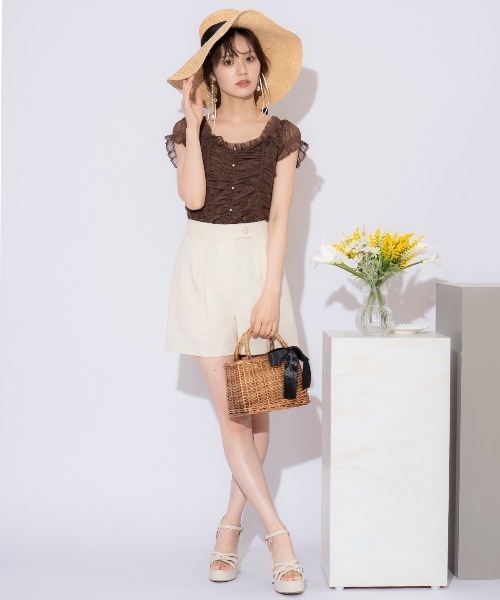 WILLSELECTION(ウィルセレクション)の「タックデザインショートパンツ(その他パンツ・レディース・ピンク/ブラック/オフホワイト・FREE)」の12枚目の写真