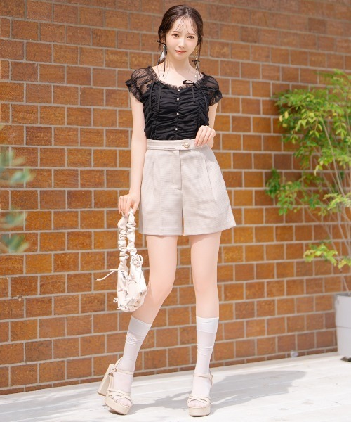 WILLSELECTION(ウィルセレクション)の「タックデザインショートパンツ(その他パンツ・レディース・ピンク/ブラック/オフホワイト・FREE)」の14枚目の写真