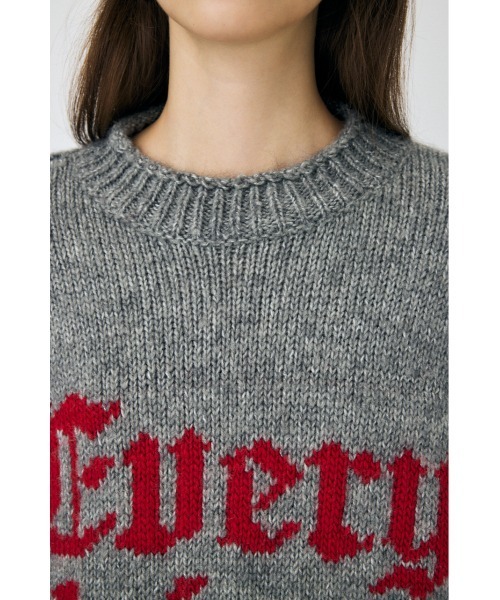 Hochan MOUSSY KNITTED WORDS セーター 25年AW新作】KNITTED WORDS セーター（ニット/セーター