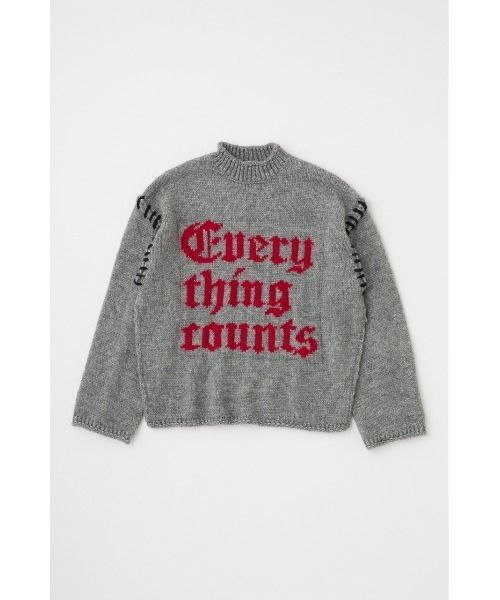 MOUSSY(マウジー)の「KNITTED WORDS セーター(ニット/セーター・レディース・ライトブラック/杢グレー/オフホワイト・FREE)」の20枚目の写真