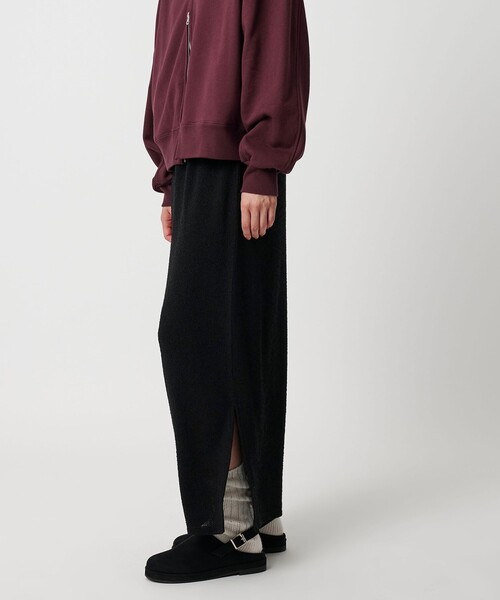 CITEN（シテン）の「＜CITEN＞ブークレカットナロースカート（スカート・レディース・ブラック/ダークグリーン/ワイン・FREE）」の4枚目の写真