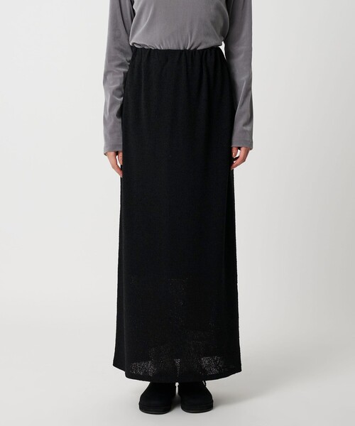 CITEN（シテン）の「＜CITEN＞ブークレカットナロースカート（スカート・レディース・ブラック/ダークグリーン/ワイン・FREE）」の10枚目の写真