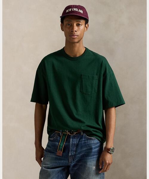 POLO RALPH LAUREN(ポロ ラルフ ローレン)の「ビッグ フィット ヘビーウェイト ジャージー Tシャツ(Tシャツ/カットソー・メンズ・グリーン系1・XS/M/L/XXL/XL/S)」の1枚目の写真