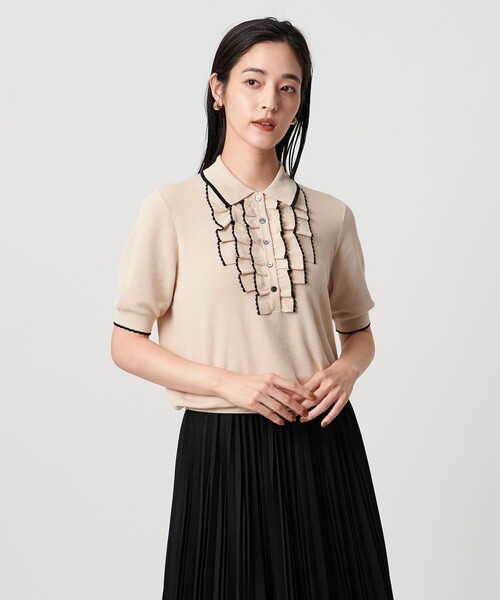 ユナイテッドアローズ　スカラップレースショートスリーブニット UNITED ARROWS（ユナイテッドアローズ）の「スカラップレース