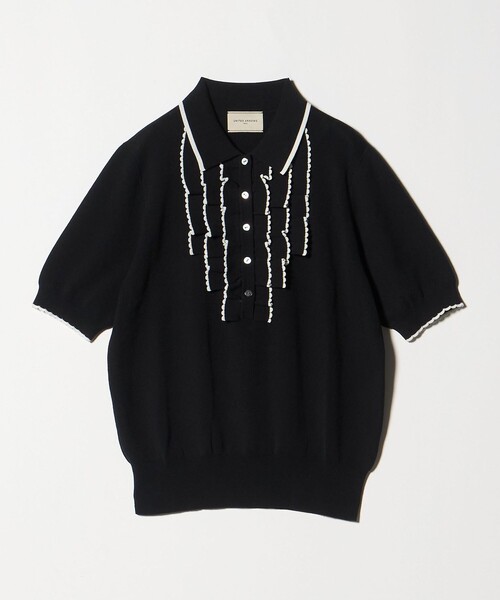 UNITED ARROWS(ユナイテッドアローズ)の「スカラップ フリル ショートスリーブ ニット ‐ウォッシャブル‐(ニット/セーター・レディース・ベージュ/ネイビー/ブラック・FREE)」の19枚目の写真