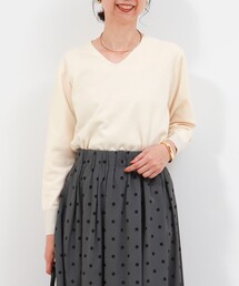 NOLLEY'S ノーリーズ　Vネック　カシミヤ混ニット NOLLEY'S ノーリーズ Vネック カシミヤ混ニット カシミヤ混