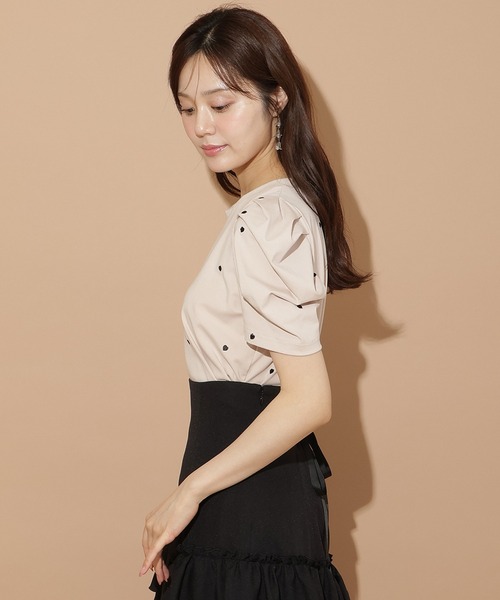 WILLSELECTION(ウィルセレクション)の「ハート刺繍タックスリーブTシャツ(Tシャツ/カットソー・レディース・ピンク/オフホワイト/ブラック・FREE)」の20枚目の写真