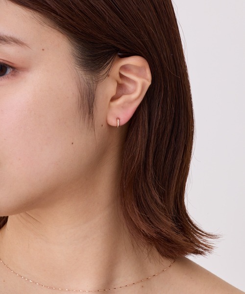 CALIN STANDARD(カリンスタンダード)の「◆金属アレルギー対応◆◆made in japan◆【純金厚メッキ】 ビジュー 極小ミニマル ループフィットイヤリング(イヤリング・レディース・シルバー/ゴールド/ピンクゴールド・FREE)」の8枚目の写真