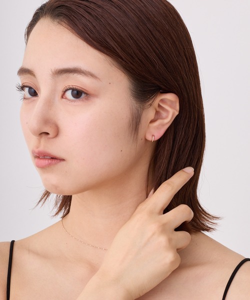 CALIN STANDARD(カリンスタンダード)の「◆金属アレルギー対応◆◆made in japan◆【純金厚メッキ】 ビジュー 極小ミニマル ループフィットイヤリング(イヤリング・レディース・シルバー/ゴールド/ピンクゴールド・FREE)」の9枚目の写真