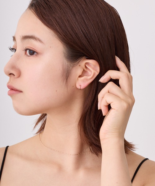 CALIN STANDARD(カリンスタンダード)の「◆金属アレルギー対応◆◆made in japan◆【純金厚メッキ】 ビジュー 極小ミニマル ループフィットイヤリング(イヤリング・レディース・シルバー/ゴールド/ピンクゴールド・FREE)」の11枚目の写真