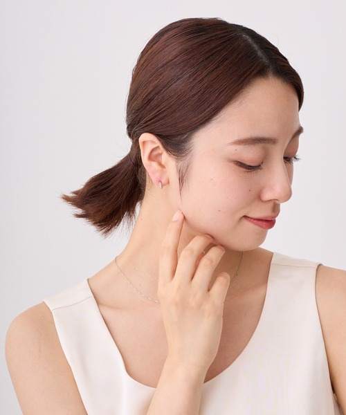 CALIN STANDARD(カリンスタンダード)の「◆金属アレルギー対応◆◆made in japan◆【純金厚メッキ】 ビジュー 極小ミニマル ループフィットイヤリング(イヤリング・レディース・シルバー/ゴールド/ピンクゴールド・FREE)」の14枚目の写真
