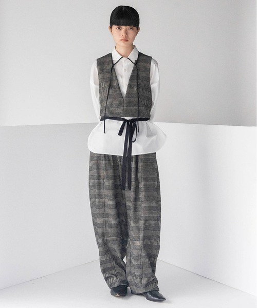 mintdesigns（ミントデザインズ）の「HOUNDSTOOTH PANTS（その他パンツ・レディース・ブラック・ONESIZE）」の2枚目の写真