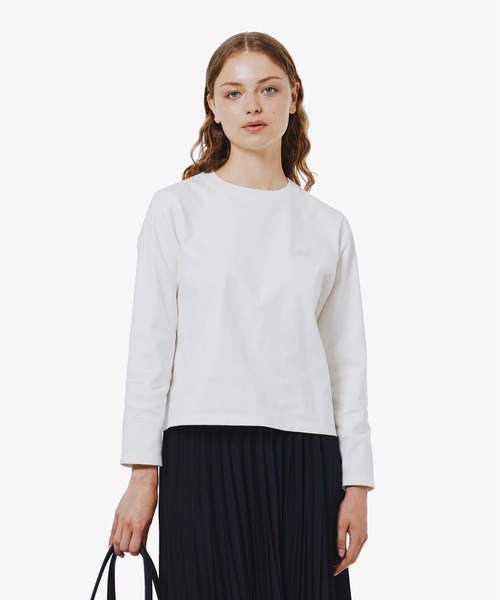 LACOSTE(ラコステ)の「スムースロングスリーブTシャツ(Tシャツ/カットソー・レディース・ブラック/オフホワイト/ネイビー・34/38/36/40)」の17枚目の写真