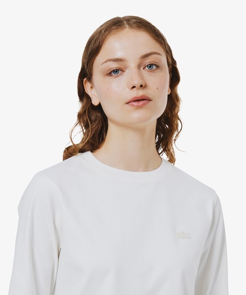 LACOSTE(ラコステ)の「スムースロングスリーブTシャツ(Tシャツ/カットソー・レディース・ブラック/オフホワイト/ネイビー・34/38/36/40)」の19枚目の写真