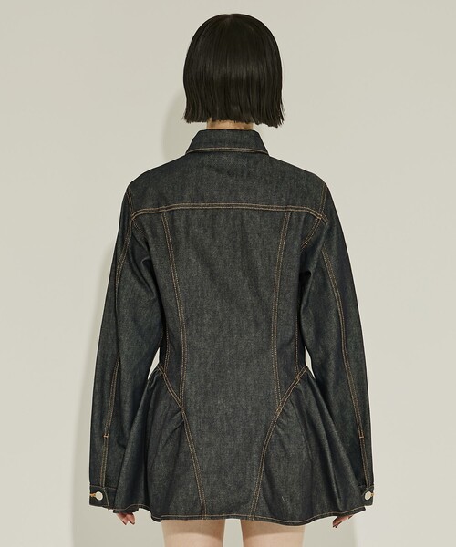 JOHN LAWRENCE SULLIVAN(ジョンローレンスサリバン)の「【JOHN LAWRENCE SULLIVAN/ジョンローレンスサリバン】RIGID DENIM PEPLUM JACKET/リジッドデニムペプラムジャケット(デニムジャケット・レディース・ダークインディゴブルー・XS)」の7枚目の写真