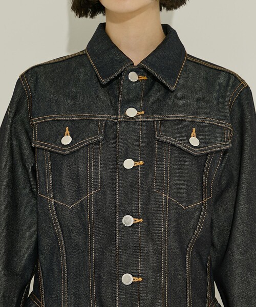 JOHN LAWRENCE SULLIVAN(ジョンローレンスサリバン)の「【JOHN LAWRENCE SULLIVAN/ジョンローレンスサリバン】RIGID DENIM PEPLUM JACKET/リジッドデニムペプラムジャケット(デニムジャケット・レディース・ダークインディゴブルー・XS)」の8枚目の写真