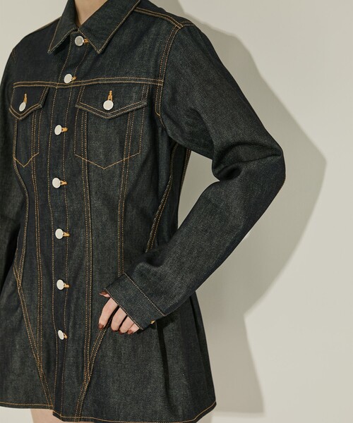 JOHN LAWRENCE SULLIVAN(ジョンローレンスサリバン)の「【JOHN LAWRENCE SULLIVAN/ジョンローレンスサリバン】RIGID DENIM PEPLUM JACKET/リジッドデニムペプラムジャケット(デニムジャケット・レディース・ダークインディゴブルー・XS)」の9枚目の写真