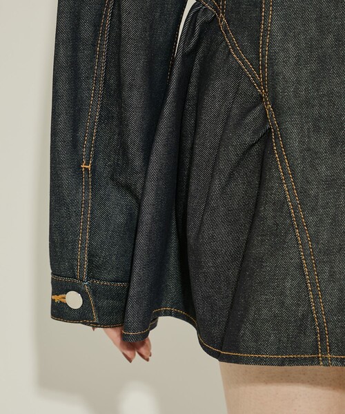 JOHN LAWRENCE SULLIVAN(ジョンローレンスサリバン)の「【JOHN LAWRENCE SULLIVAN/ジョンローレンスサリバン】RIGID DENIM PEPLUM JACKET/リジッドデニムペプラムジャケット(デニムジャケット・レディース・ダークインディゴブルー・XS)」の12枚目の写真