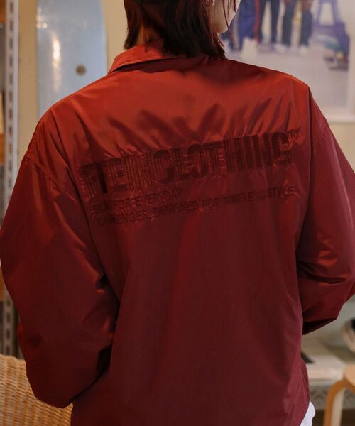 FFEIN(フェイン)の「【FFEIN(フェイン)】ロゴコーチジャケット / コーチ ジャケット ロゴ ボタン プリント フリース(ナイロンジャケット・メンズ・ワイン/ブラック/ブラウン・SMALL/LARGE/MEDIUM)」の15枚目の写真