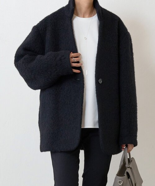 セール】アルパカジャケット（ステンカラーコート）｜BEARDSLEY