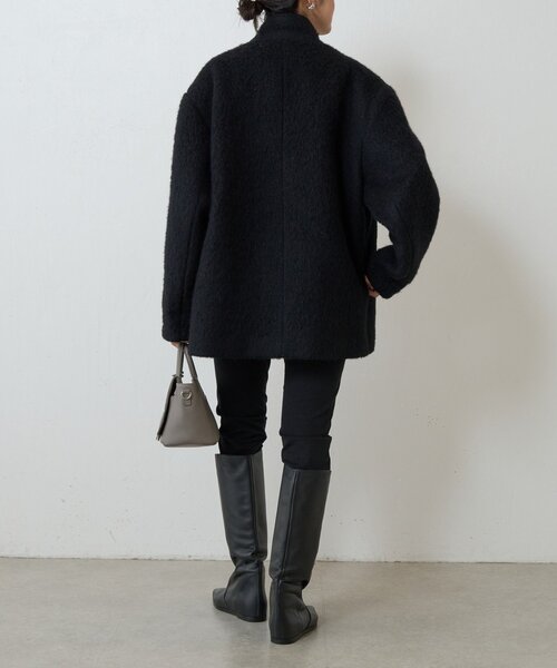 BEARDSLEY(ビアズリー)の「アルパカジャケット(ステンカラーコート・レディース・ブラック・FREE)」の18枚目の写真