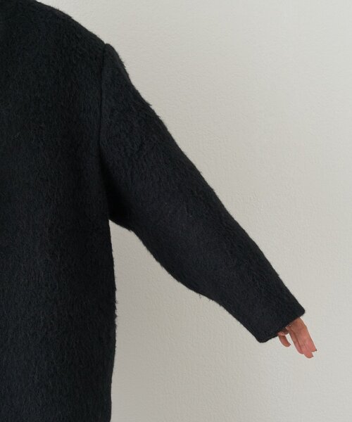 BEARDSLEY(ビアズリー)の「アルパカジャケット(ステンカラーコート・レディース・ブラック・FREE)」の6枚目の写真